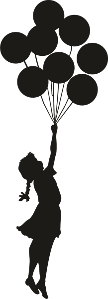 9154, Banksy, Flying balloon girl