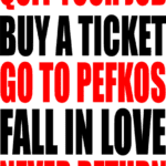 8473, Quit your job buy a ticket go to pefkos fall in love never return