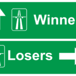 8709, Winners, losers, Sign, Motorway